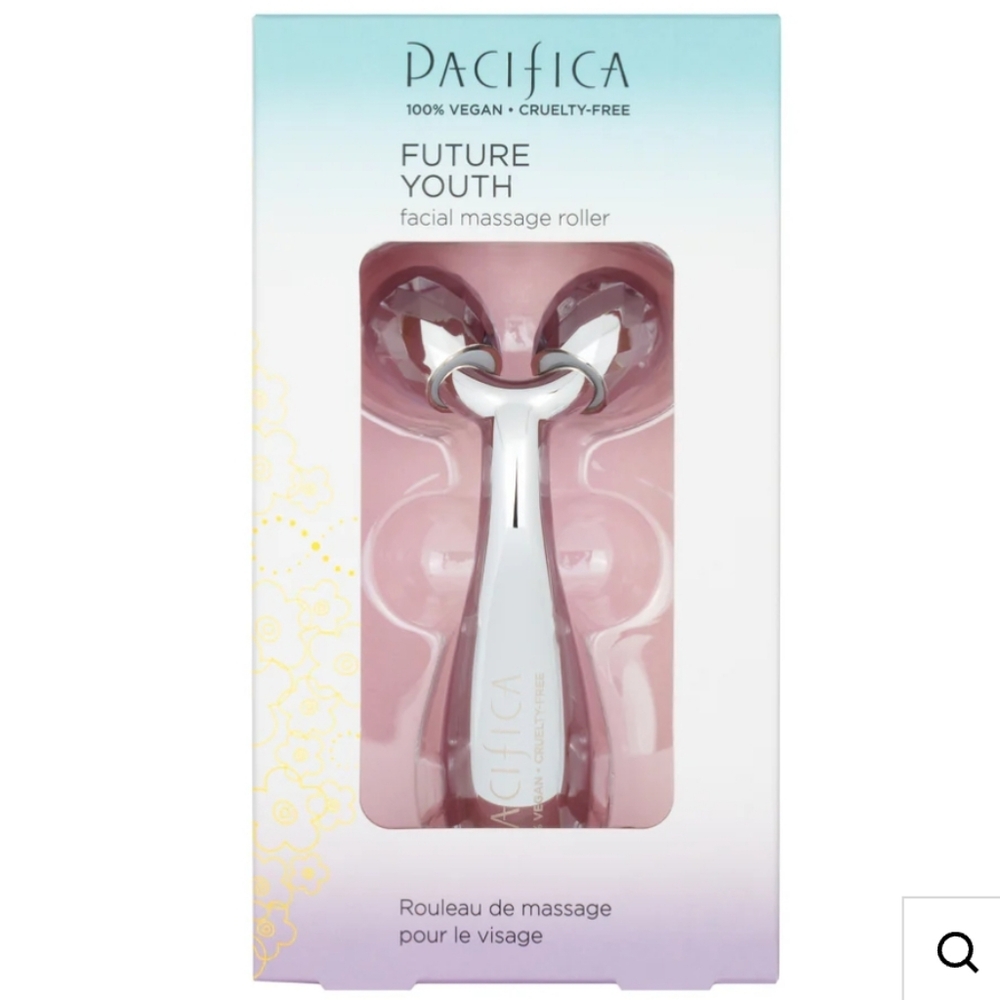 Pacifica Facial Massage Roller - Pink and Silver